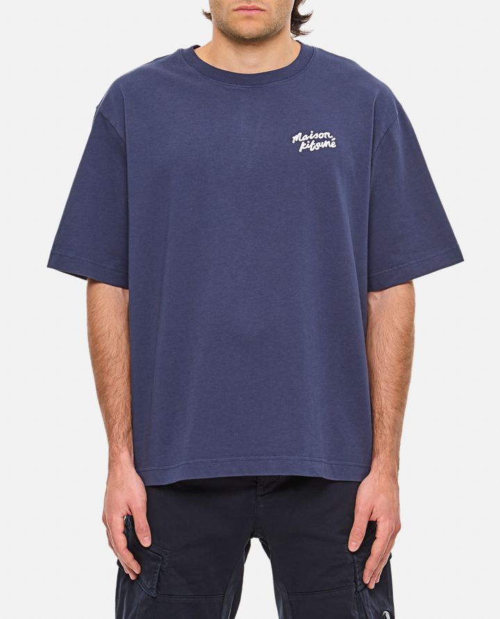 Maison Kitsuné - MAISON KITSUNE HANDWRITING EMBROIDERY OVERSIZE TEE_1