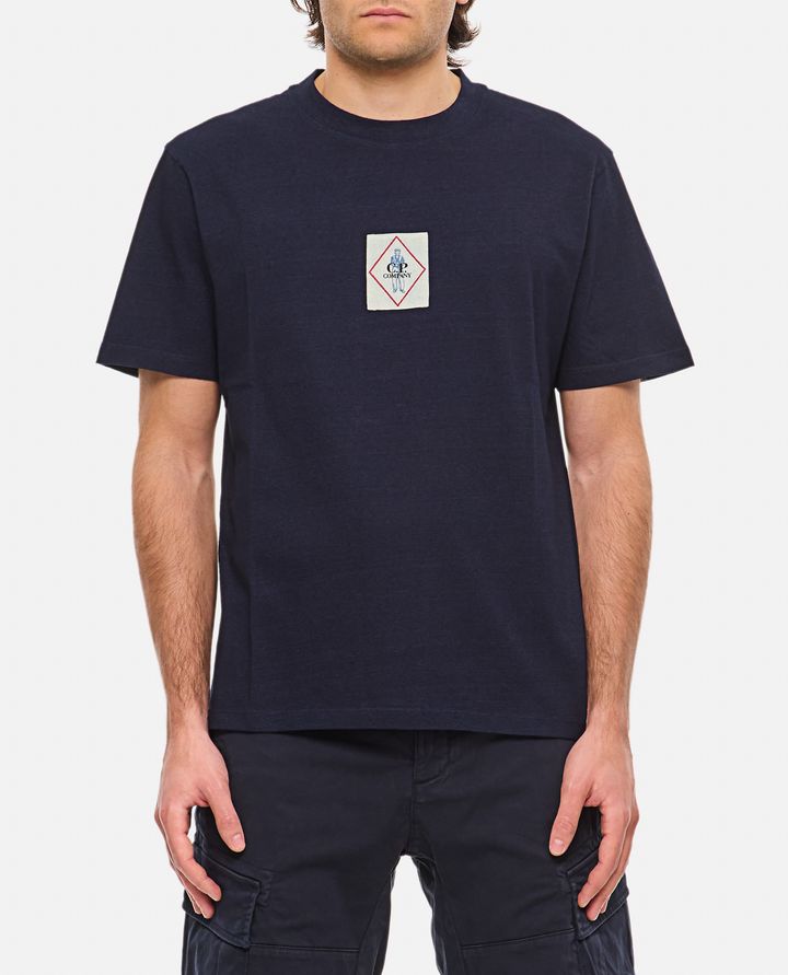 C.P. Company - INDIGO JERSEY LOGO T-SHIRT_1