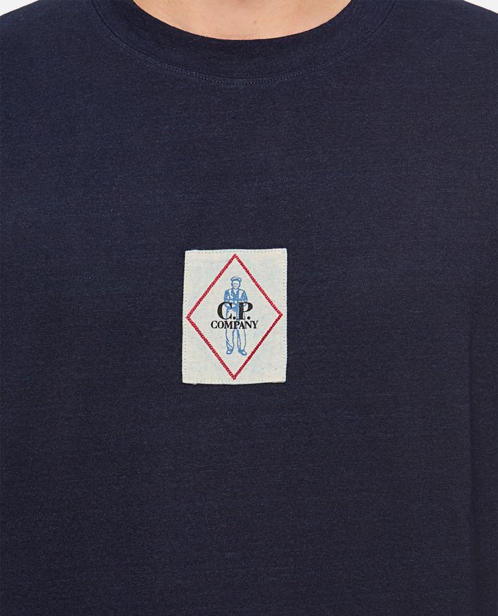 C.P. Company - INDIGO JERSEY LOGO T-SHIRT_4