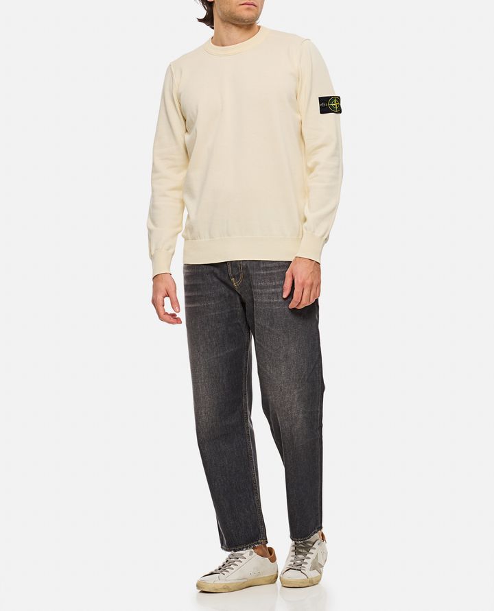 Stone Island - RIBBED CREWNECK SWEATER WITH STITCHING PATTERN_2