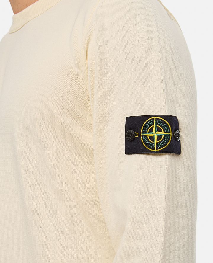 Stone Island - RIBBED CREWNECK SWEATER WITH STITCHING PATTERN_4