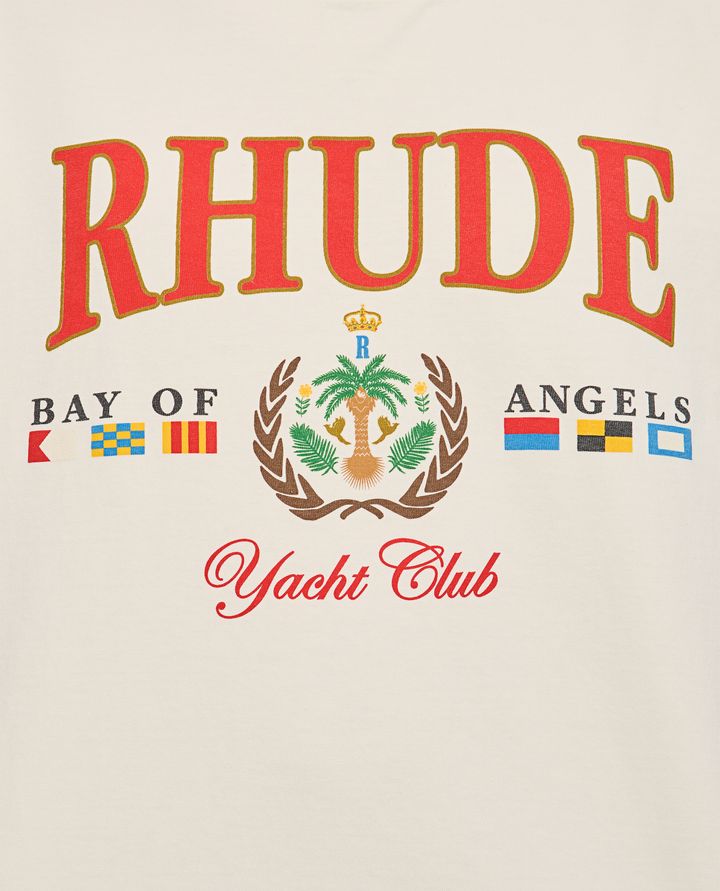 Rhude - WHITE BAY OF ANGELS YACHT T-SHIRT_4