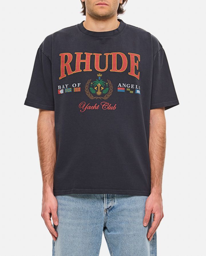 Rhude - BLACK BAY OF ANGELS YACHT T-SHIRT_1