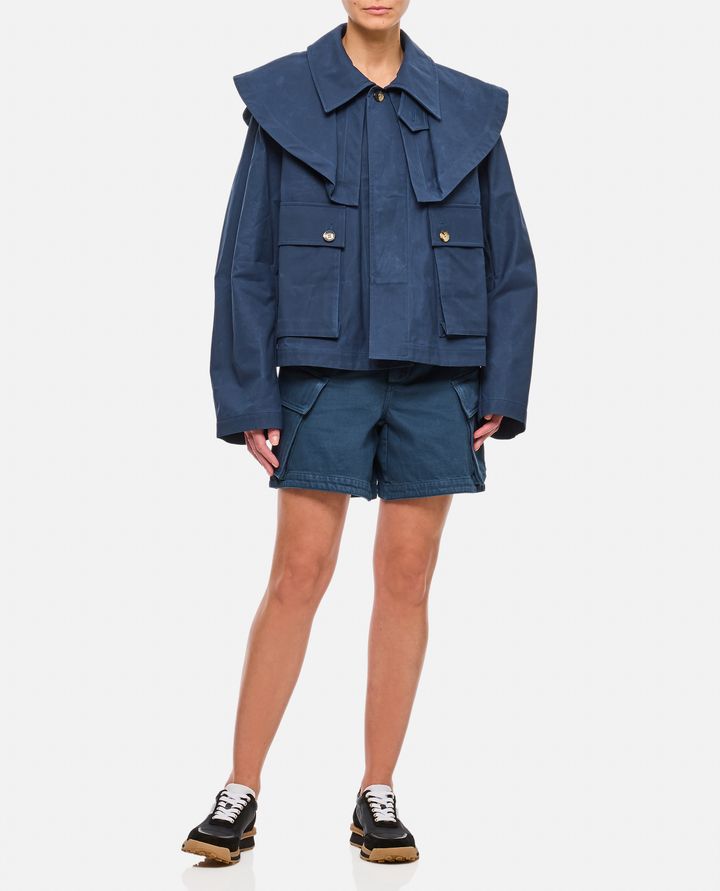 JW Anderson - OVERSIZED COLLAR CROPPED TRENCH JACKET_2