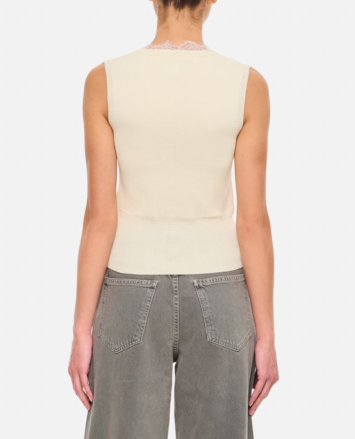 JW Anderson - LACE TRIM V NECK VEST_3