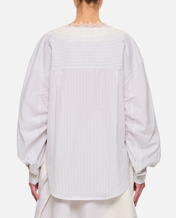 JW Anderson - LACE TRIM V NECK SHIRT_3