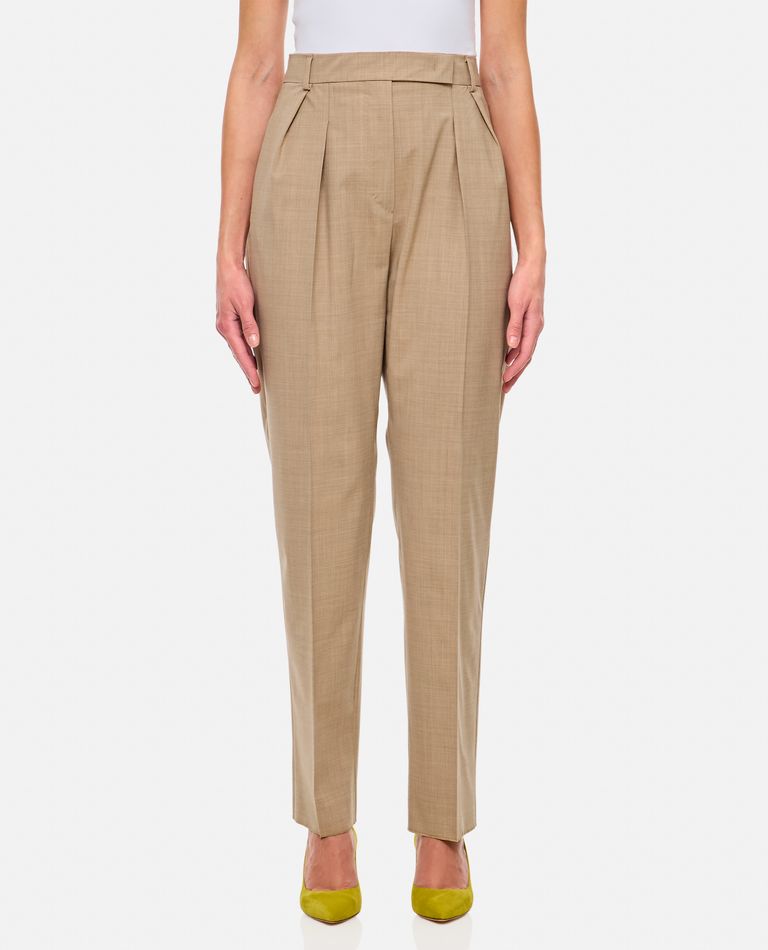 Max Mara Verbano Slim-fit Tailored Pants In Beige