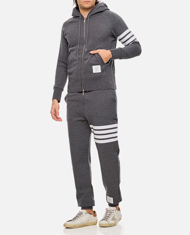 Thom Browne - CLASSIC FULL ZIP HOODIE IN CLASSIC LOOPBACK W/ ENGINEERED 4 BAR_2