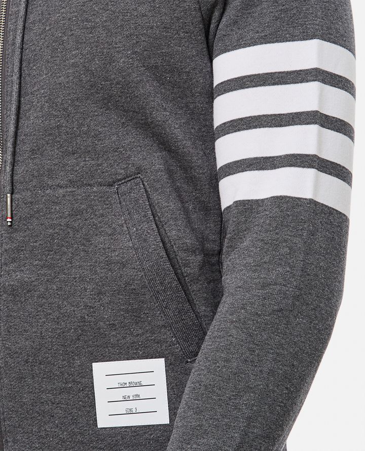 Thom Browne - CLASSIC FULL ZIP HOODIE IN CLASSIC LOOPBACK W/ ENGINEERED 4 BAR_4