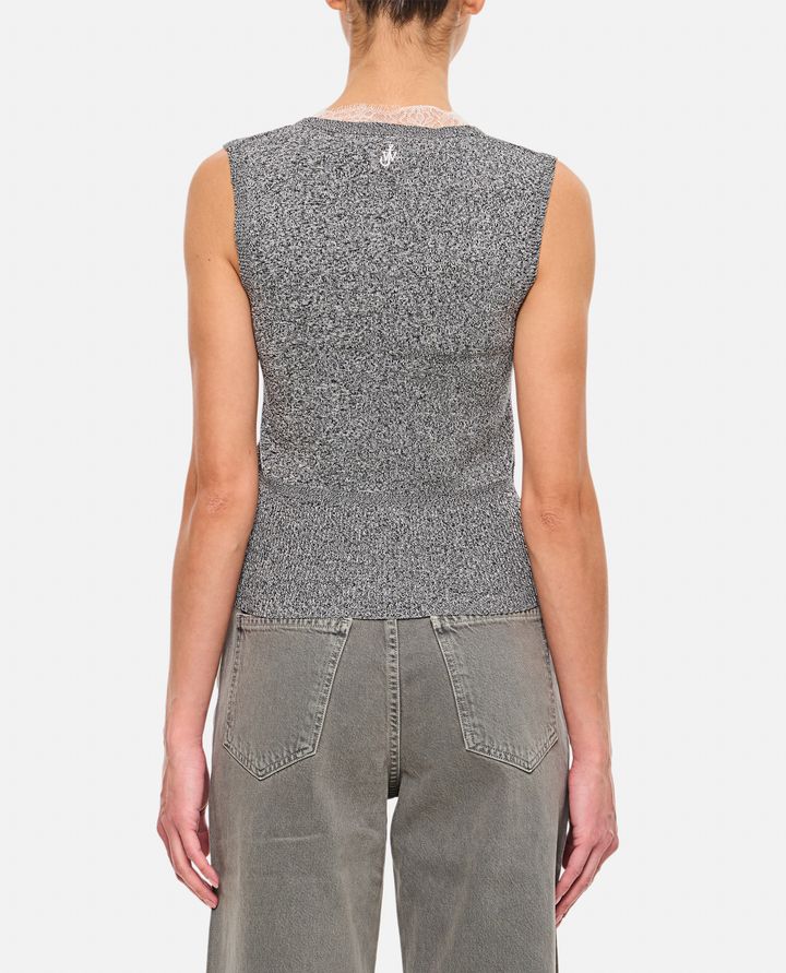 JW Anderson - LACE TRIM V NECK VEST_3