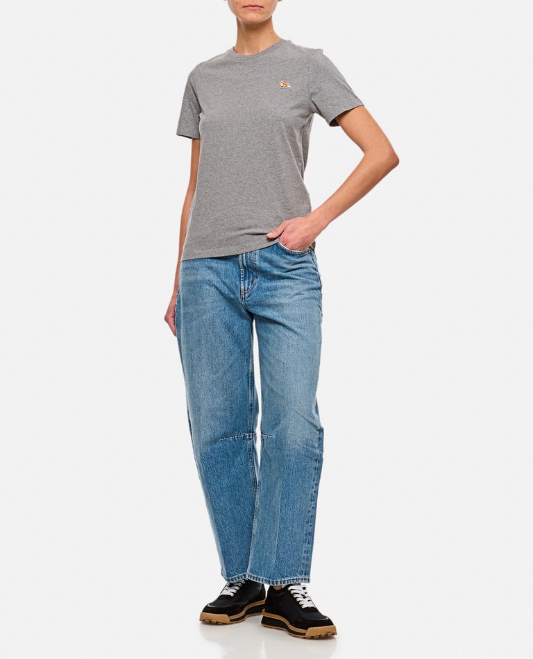 Shop Maison Kitsuné Baby Fox Patch Regular Tee-shirt In Grey