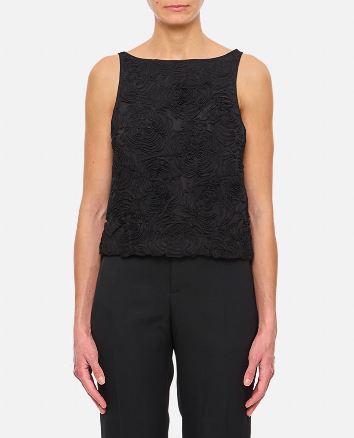 Rotate Birger Christensen - FLOWER MESH BOATNECK TOP_1