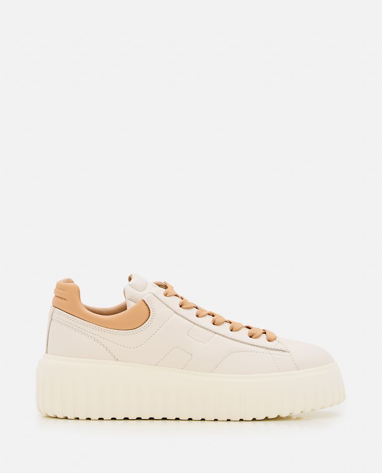 Hogan Sneakers H-stripes In Nappa Bianca Donna In White