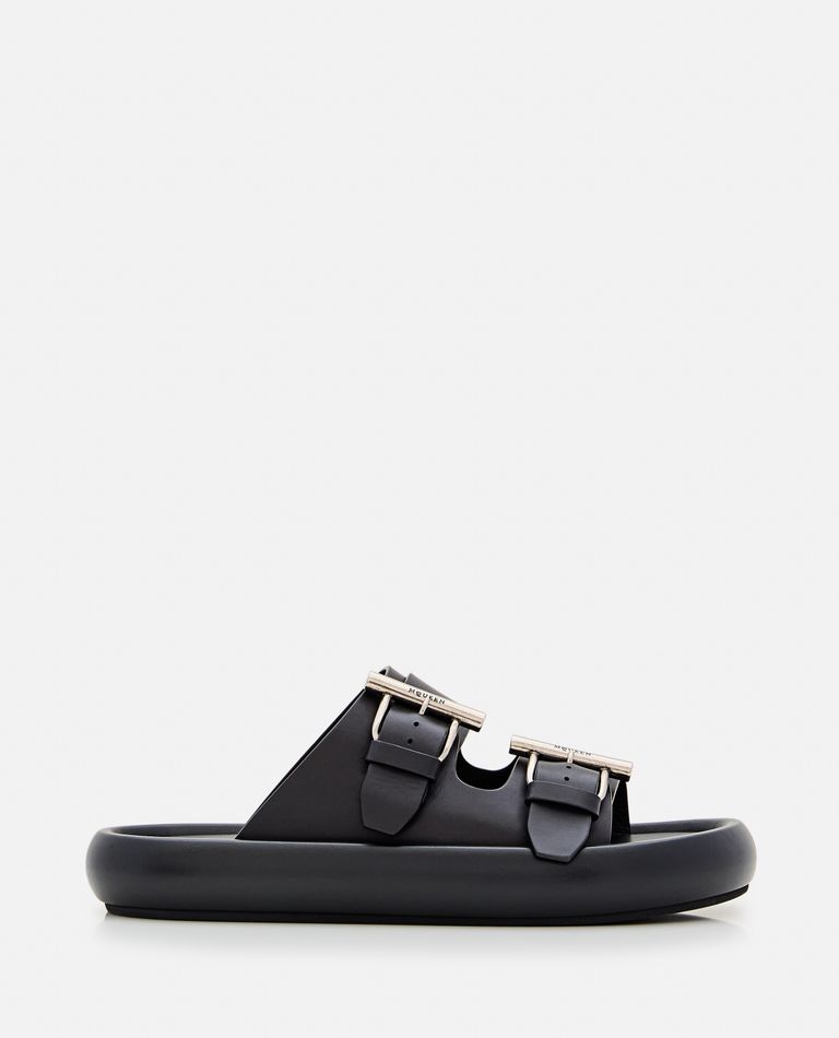 Alexander Mcqueen Rubber Sole Sandals In Black