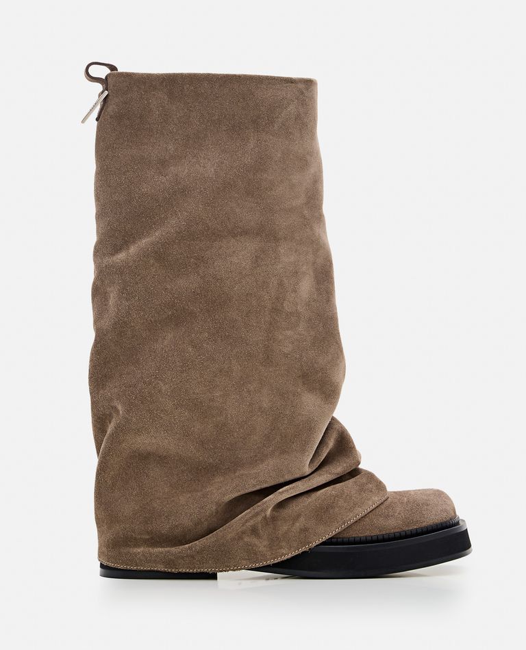 Attico Robin Combat Boots And Ankle Boots In Grey