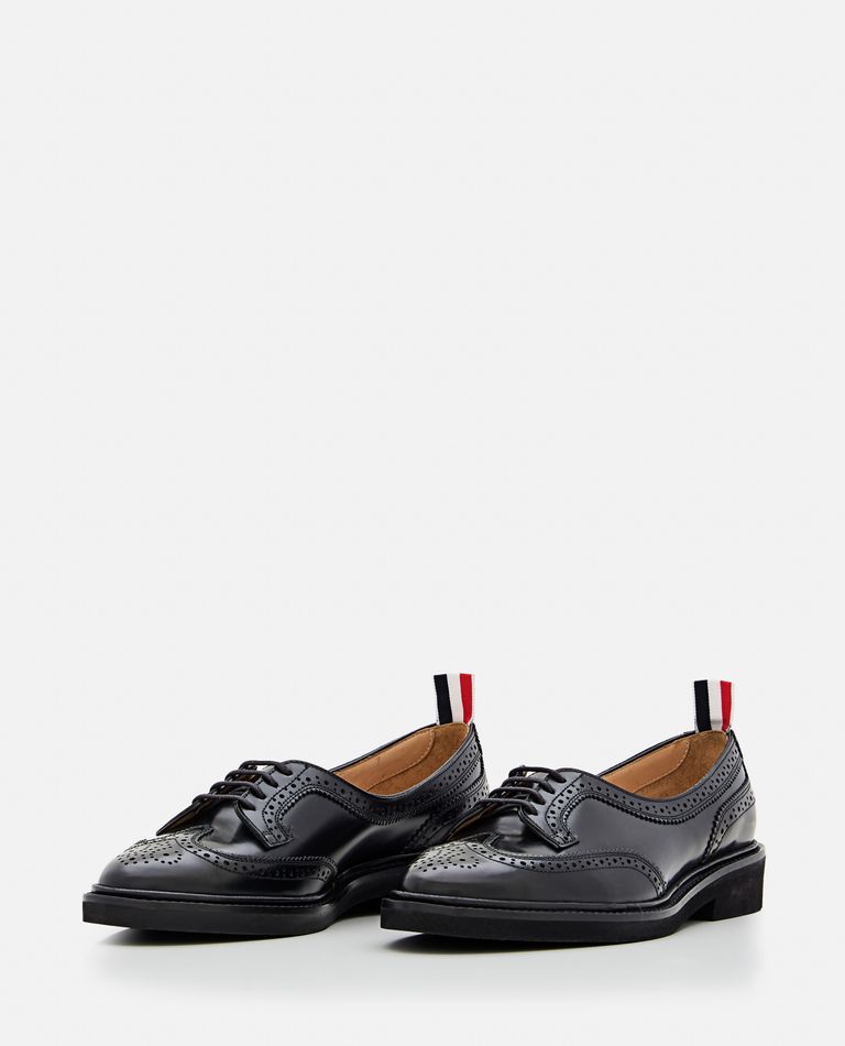 Thom Browne Low Throat Wingtip Brogue In Black