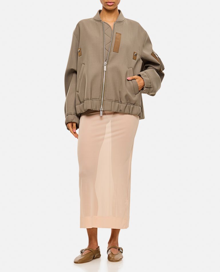 Simone Rocha Perspective Straight Mid-length Skirt In Beige