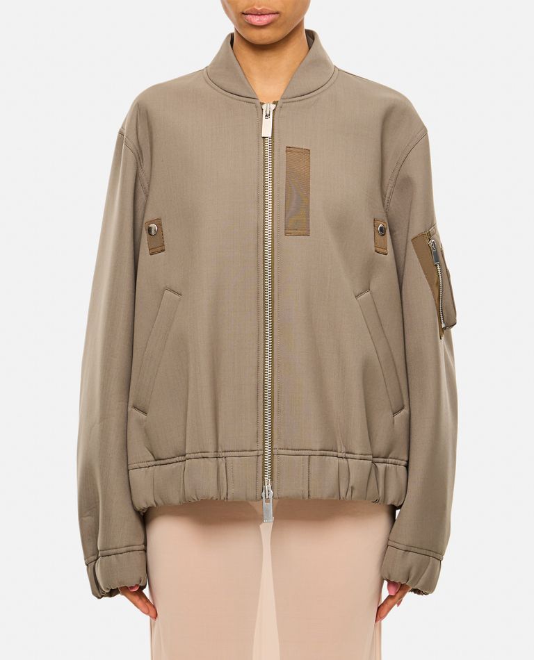 SACAI SUITING BONDING BLOUSON