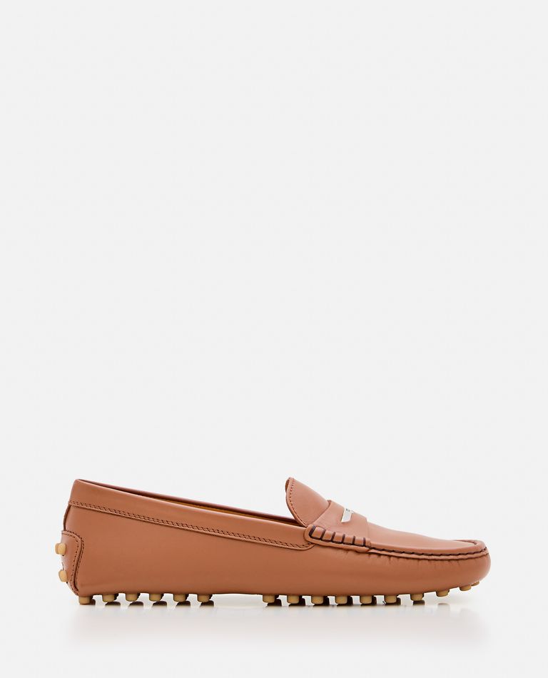 Tod's Gommino Leather Loafers In Brown