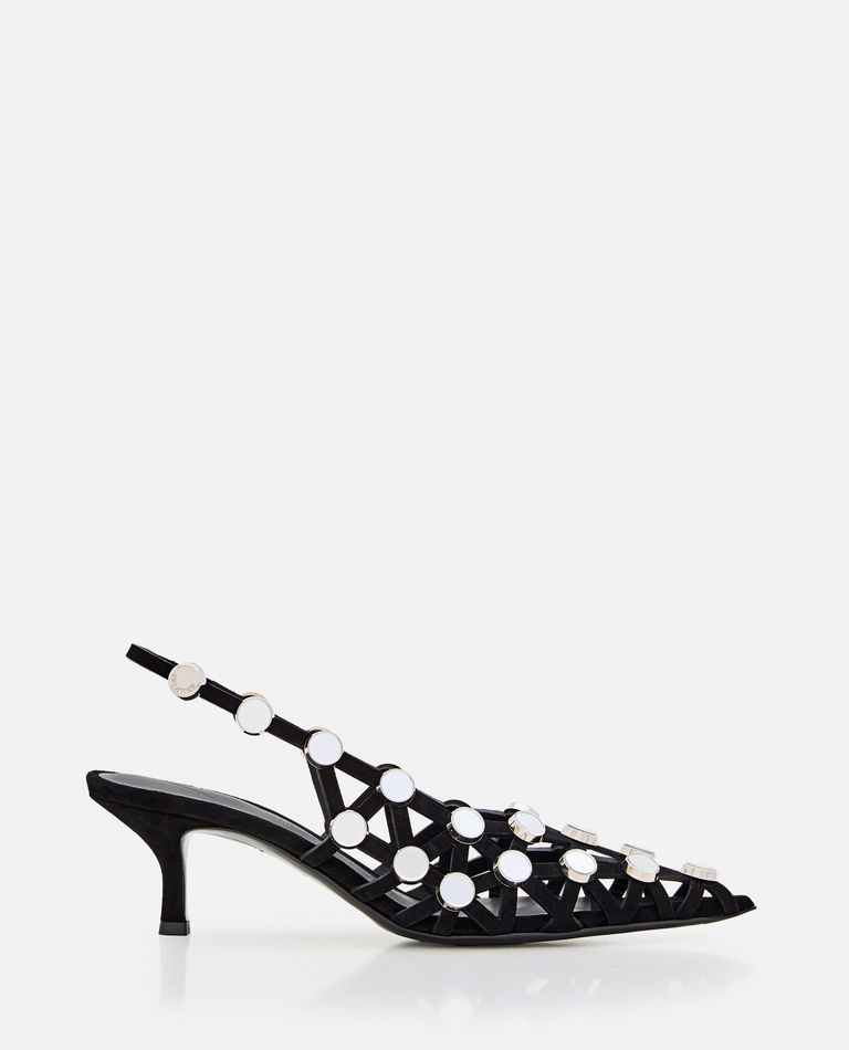 Shop Attico Grid Slingback 50 Mm In Black