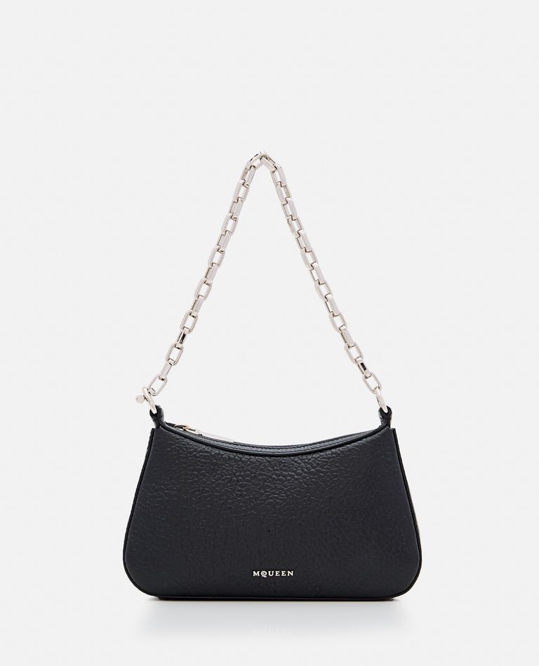 Alexander Mcqueen Mini Leather Bag In Black