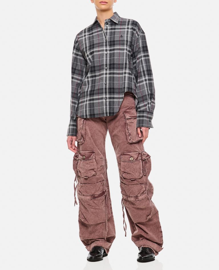 Attico Fern Long Trousers Natural Marble In Brown