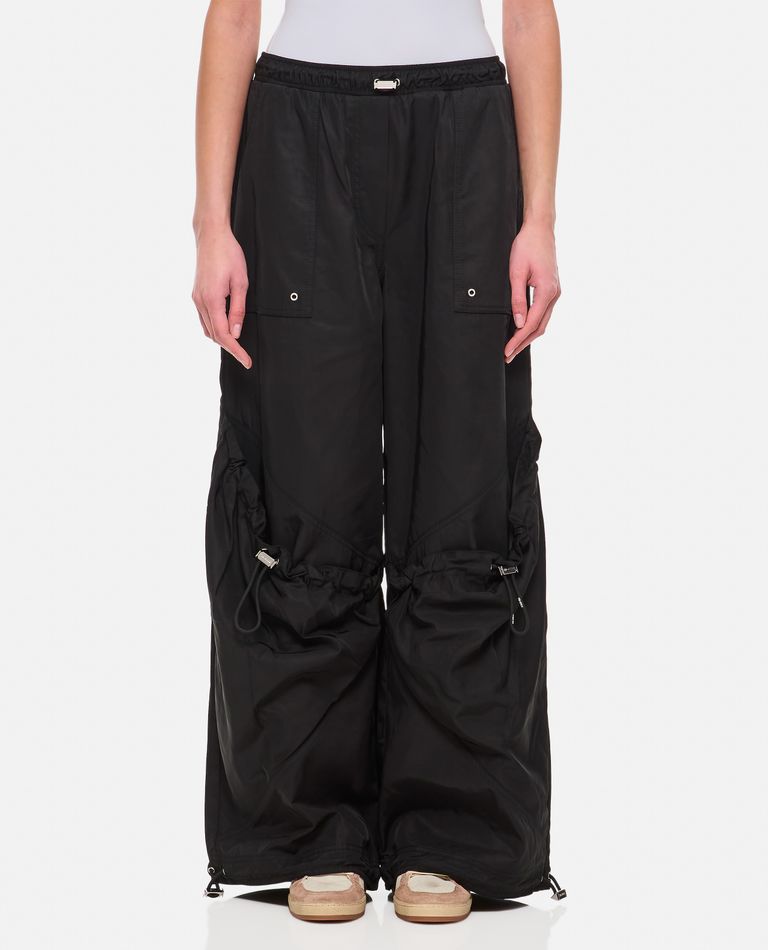 Shop Attico Nylon Long Pant In Black