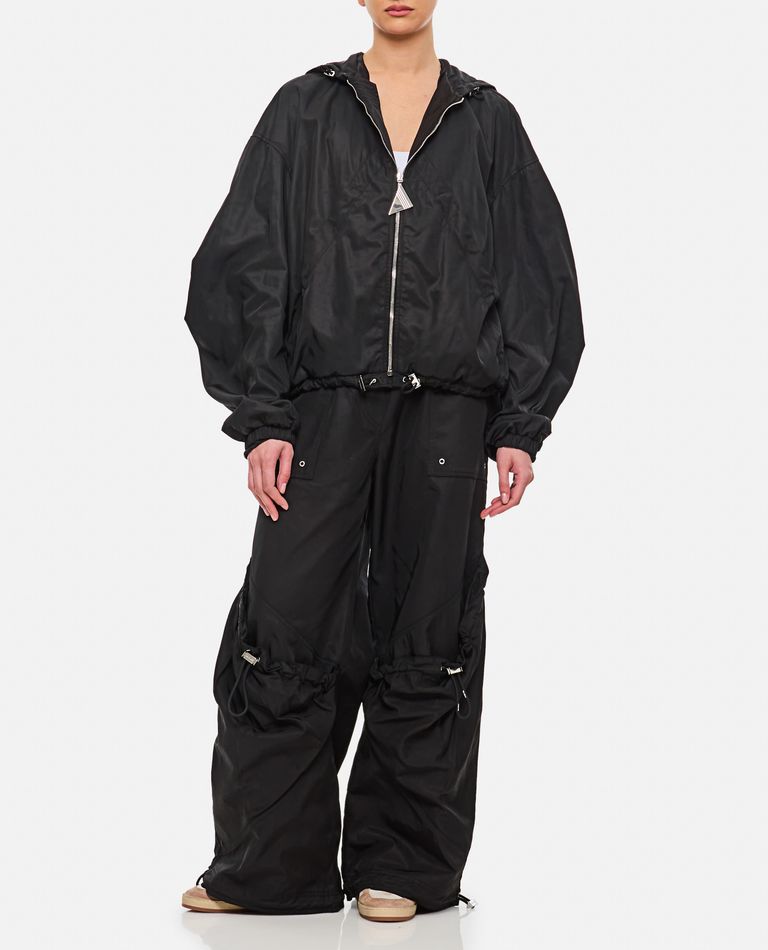 Attico Hooded Bomber Jacket Casual Jackets And Parka In Black
