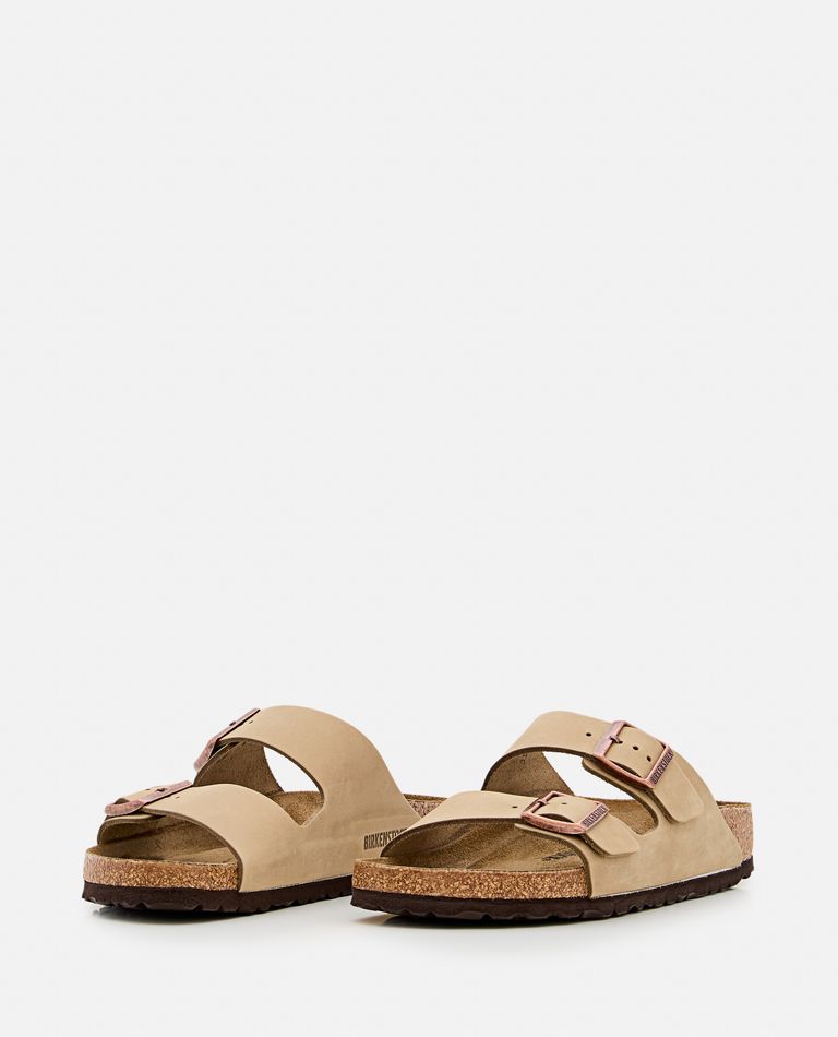Birkenstock Arizona Buckled Suede Sandals In Brown