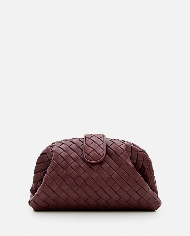 Bottega Veneta Mini Lauren 1980 Clutch W/ Chain In Red