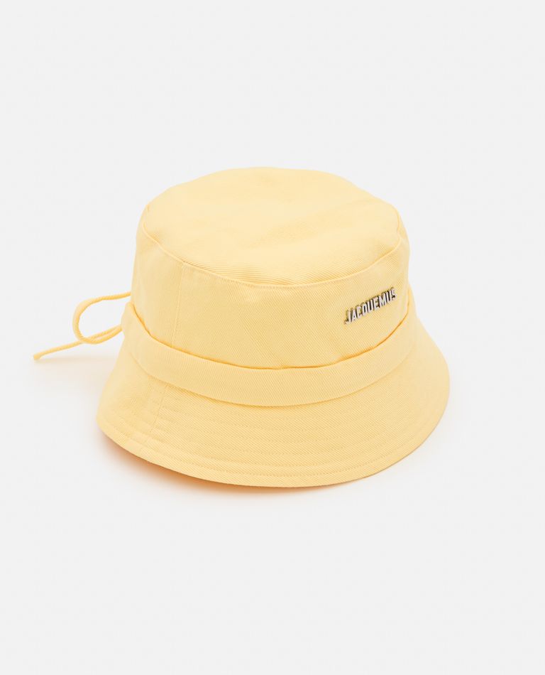 Jacquemus Le Bob Gadjo Cotton Bucket Hat In Yellow