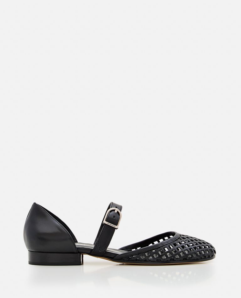 Durazzi Milano Cut Out-detail Ballet Flats In Black
