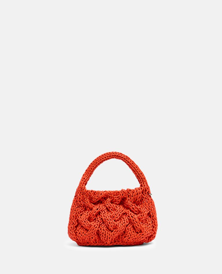 Jw Anderson Small Cable Knit Bag In Orange