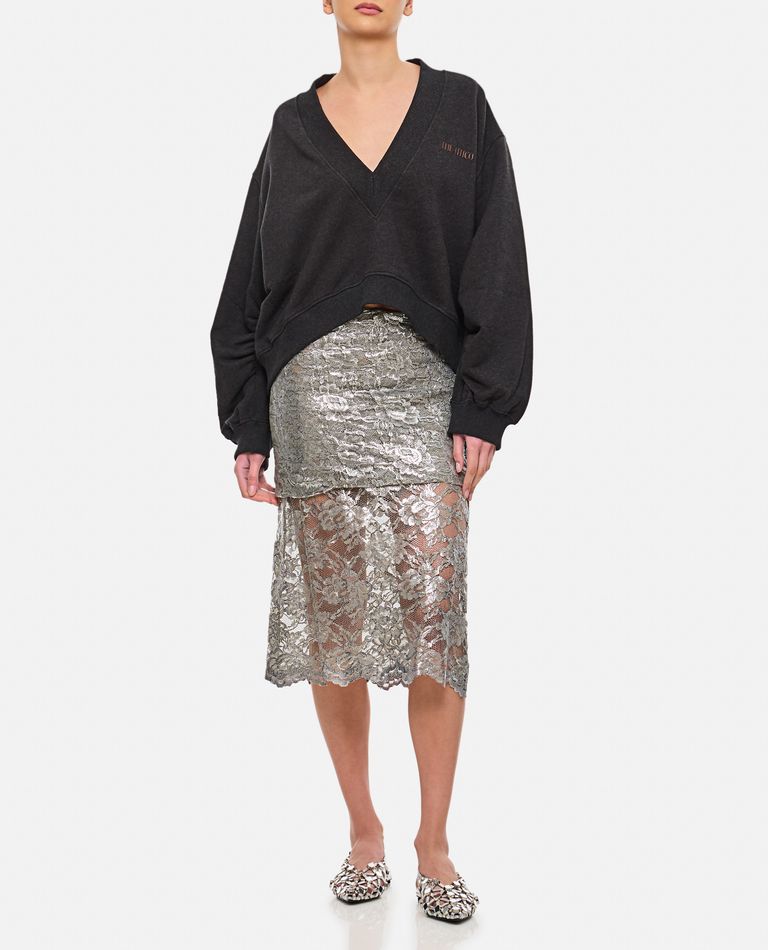 Attico Black Fade And Brown Sweatshirt In Brown