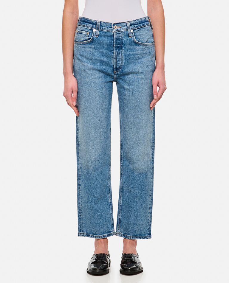 Citizens Of Humanity Light Blue Stright Leg Delfina Jeans In Blue