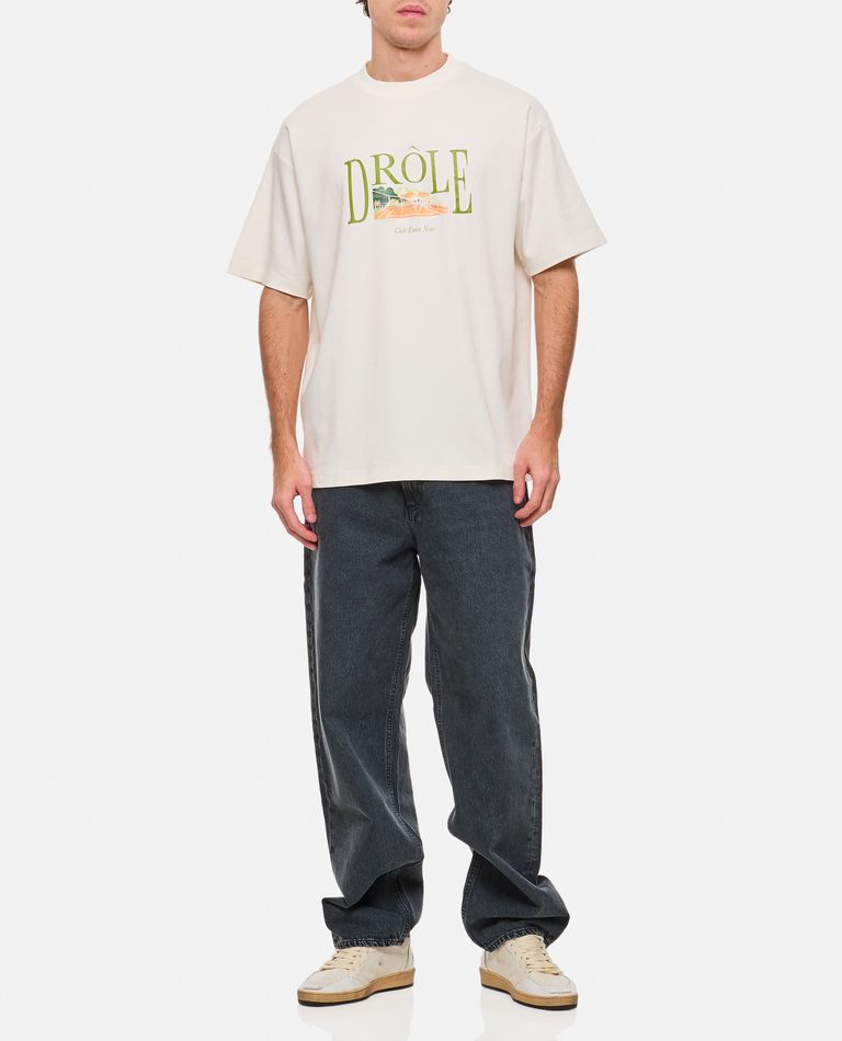 Drã´le De Monsieur T-shirt Tennis Court In White