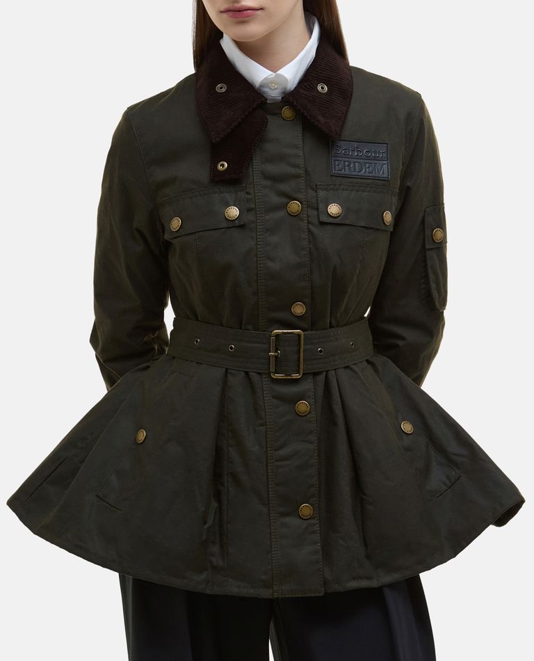 BARBOUR X ERDEM CONSTANCE WAX JCKT SS25 WAX COT OUTW for