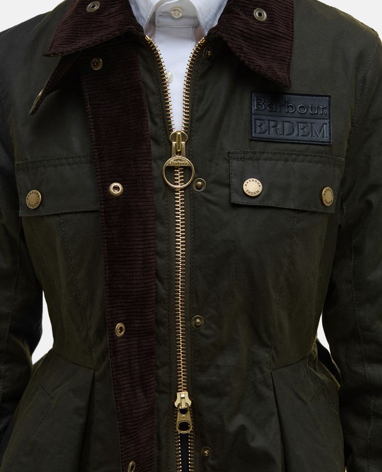 BARBOUR X ERDEM CONSTANCE WAX JCKT SS25 WAX COT OUTW for