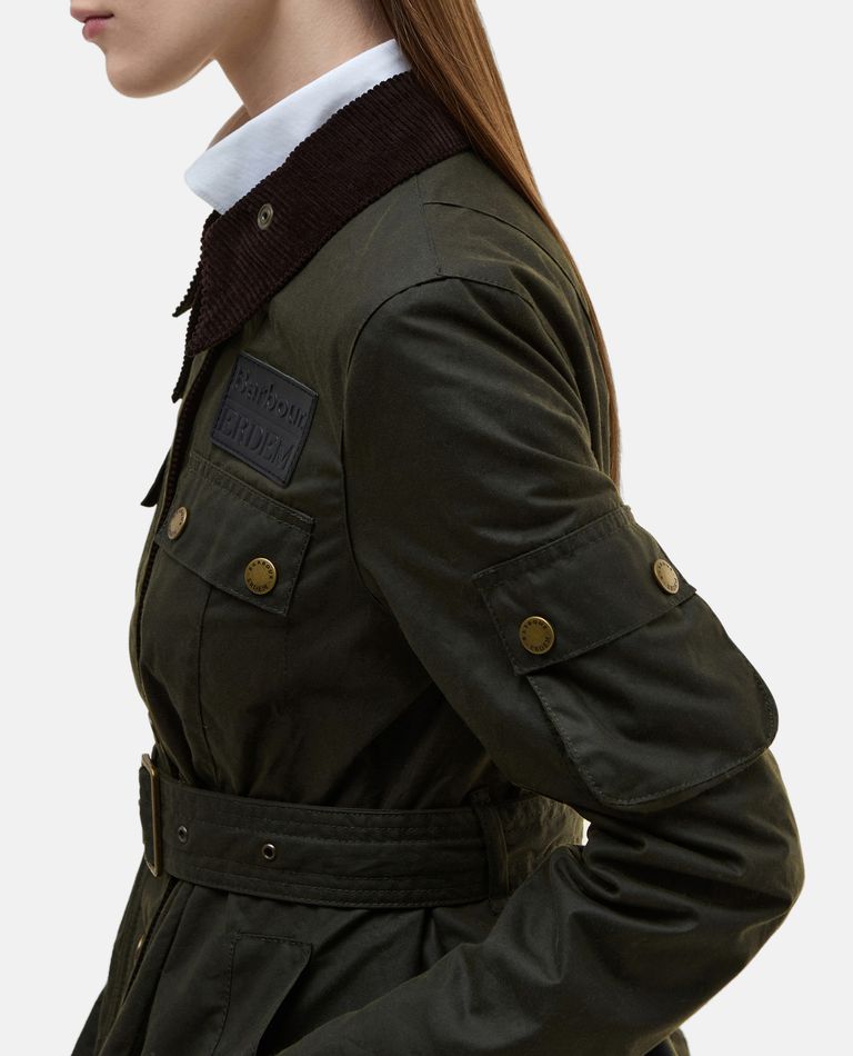 BARBOUR X ERDEM CONSTANCE WAX JCKT SS25 WAX COT OUTW for