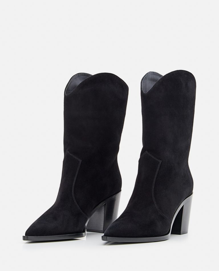 Gianvito Rossi Denver Suede Ankle Boots In Black