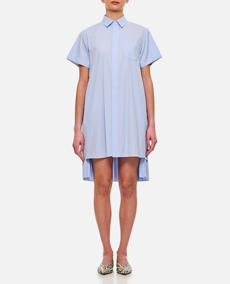 Sacai Shirt Dress In Blue