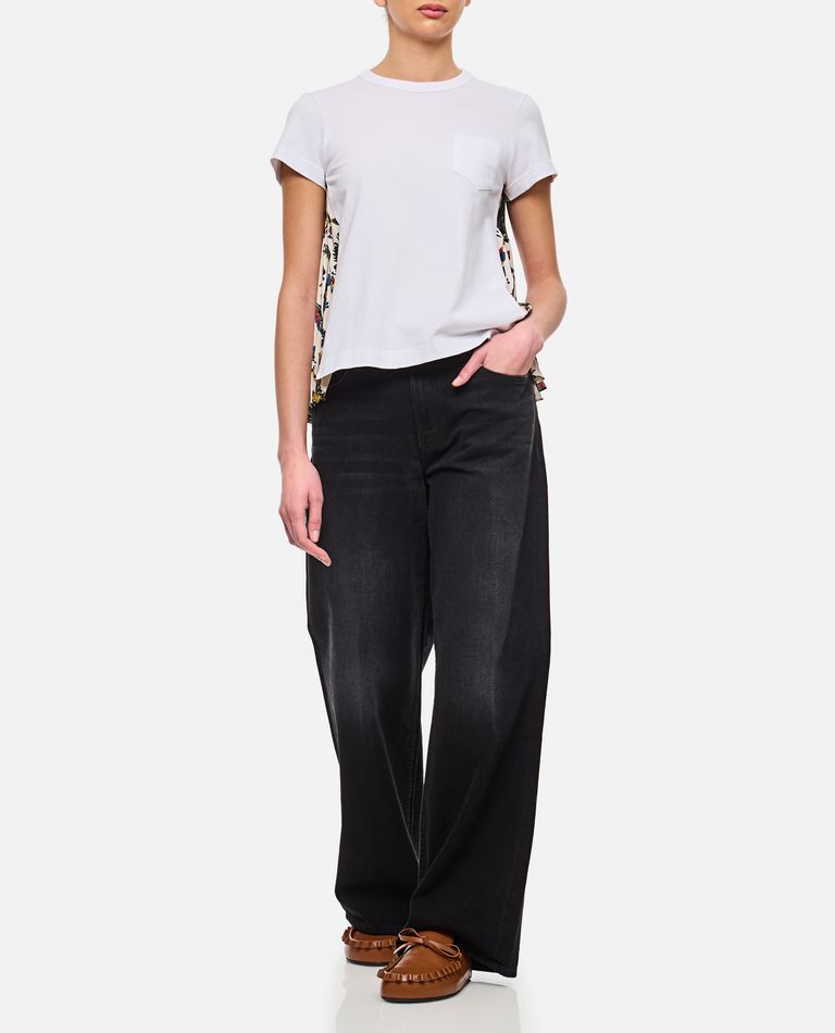 Mother The Spinner Zip Sneak Jeans In Black