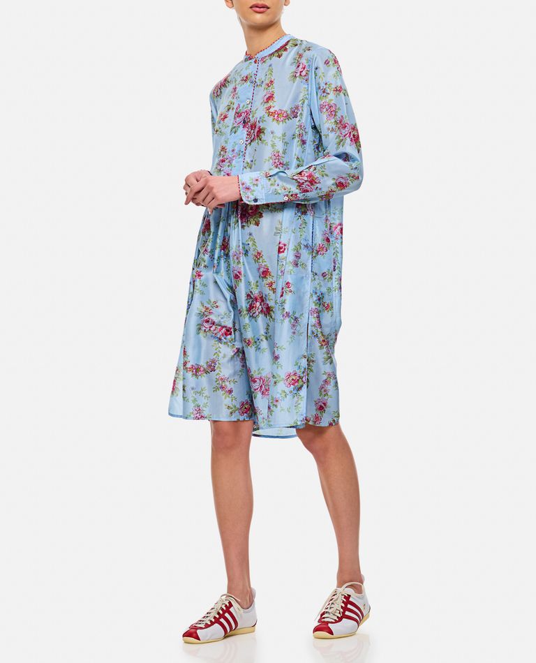 Péro Floral-print Long-sleeved Dress In Multicolor