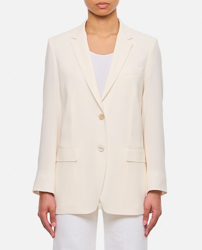 Alberto Biani Tailored Beige Jacket In White