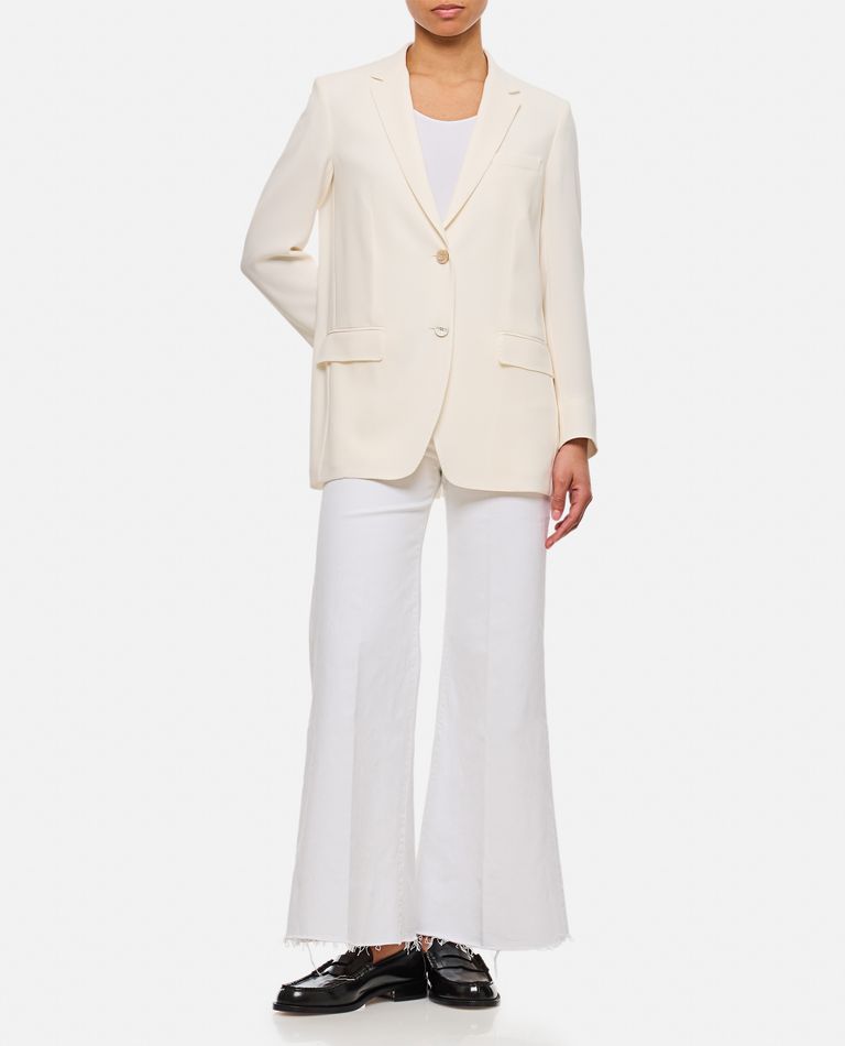 Alberto Biani Tailored Beige Jacket In White