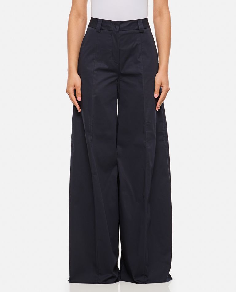 The Latest Billie Lightweight Poplin Trousers Black In Blue