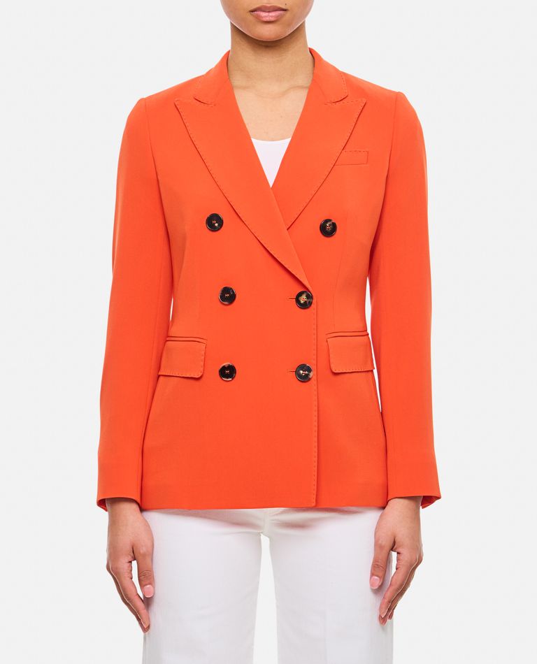 Alberto Biani Double-breasted Jacket In Orange