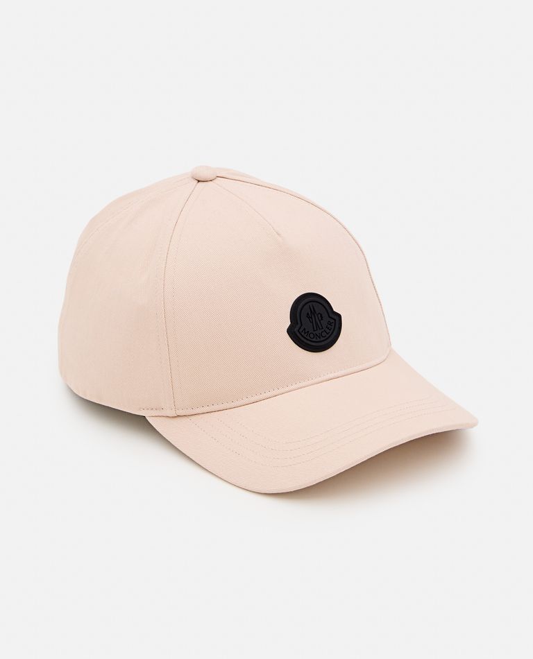 Moncler Logo Baseball Cap In Beige
