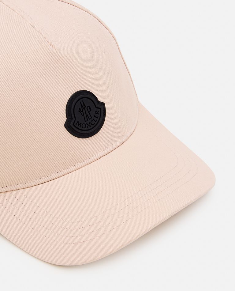 Moncler Logo Baseball Cap In Beige