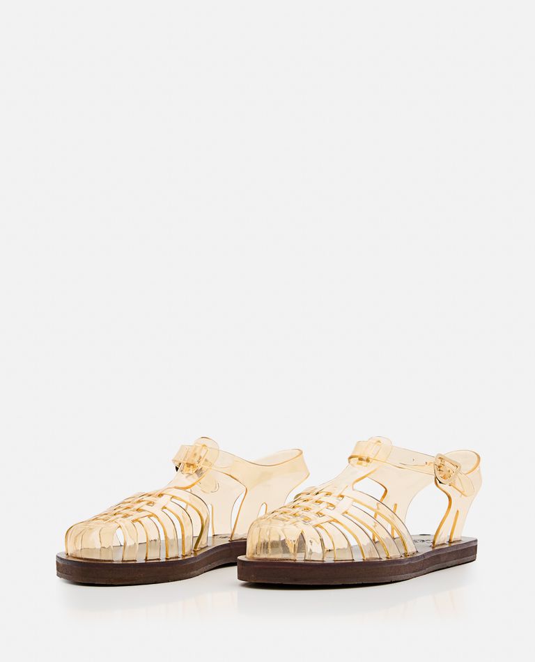 Ancient Greek Sandals Homeria Transparent Jelly Fisherman Sandals In Beige